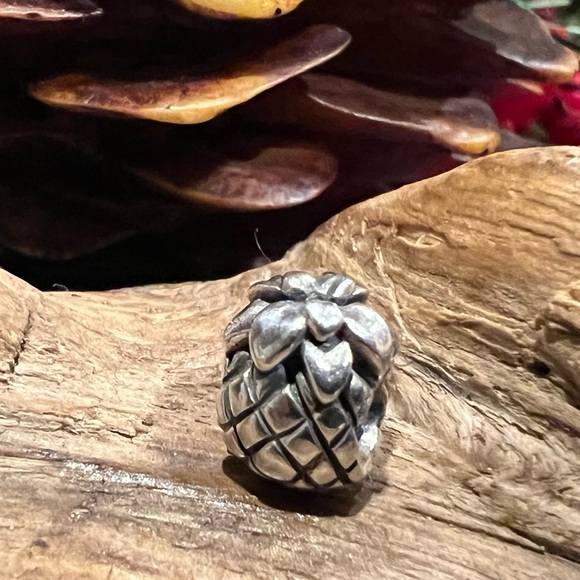 Authentic Pandora Charm Pineapple Bead Sterling Silver Food Hawaii Tropical - Picture 2 of 7